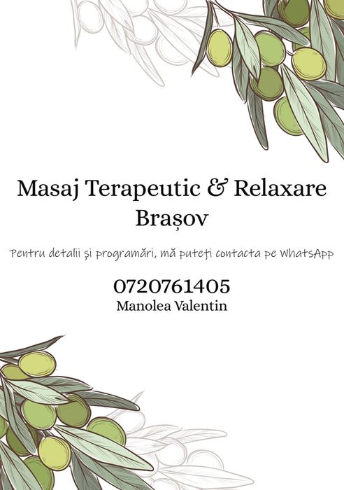 Masaj Brasov terapeutic si de relaxare