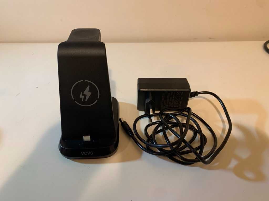 НОВО! VCVS Безжично зарядно 3 в 1 USB C за телефон слушалки часовник