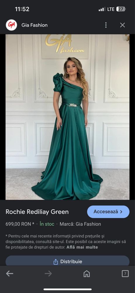 Rochie verde smarald