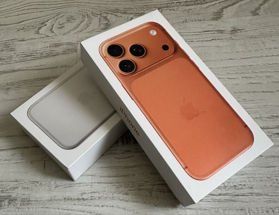 НОВ iphone 17 pro max 512GB Silver Orange ГАРАНЦИЯ