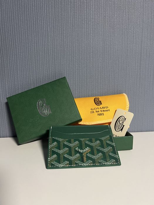 Portcard Goyard Piele Premium Cardholder Verde