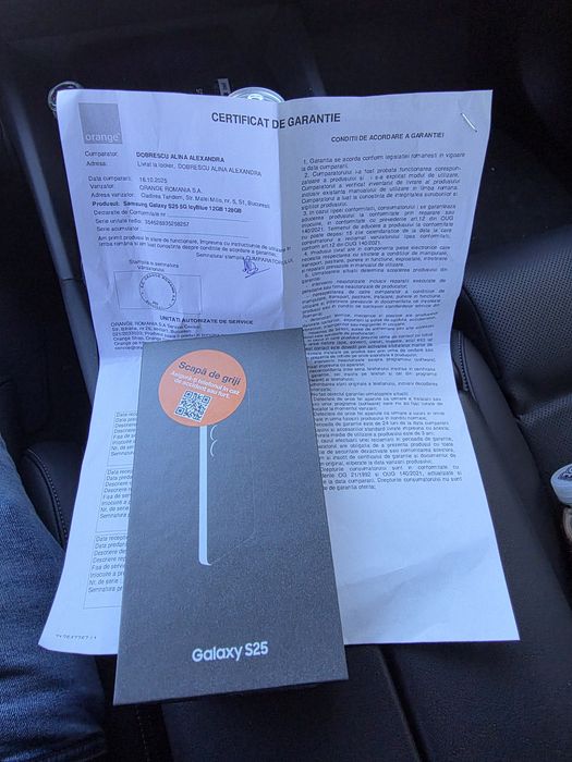 Samsung s25 5G Icyblue 128Gb NOU Sigilat Factură 2 ANI GARANȚIE