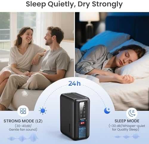 Нов 2000ml тих обезвлажнител с LED светлина таймер за дома Деумифайър