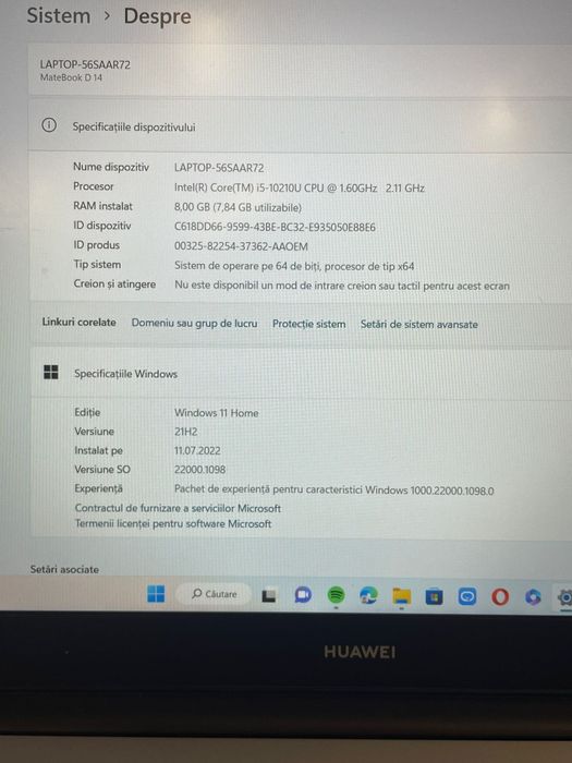 Huawei MateBook D14 Amanet BKG