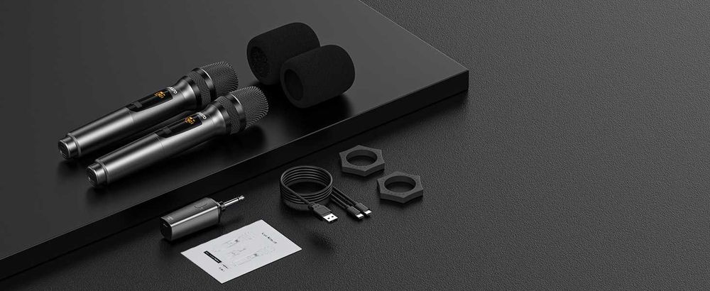 Професионални микрофони LEKATO K380S 2.4G безжичен комплект