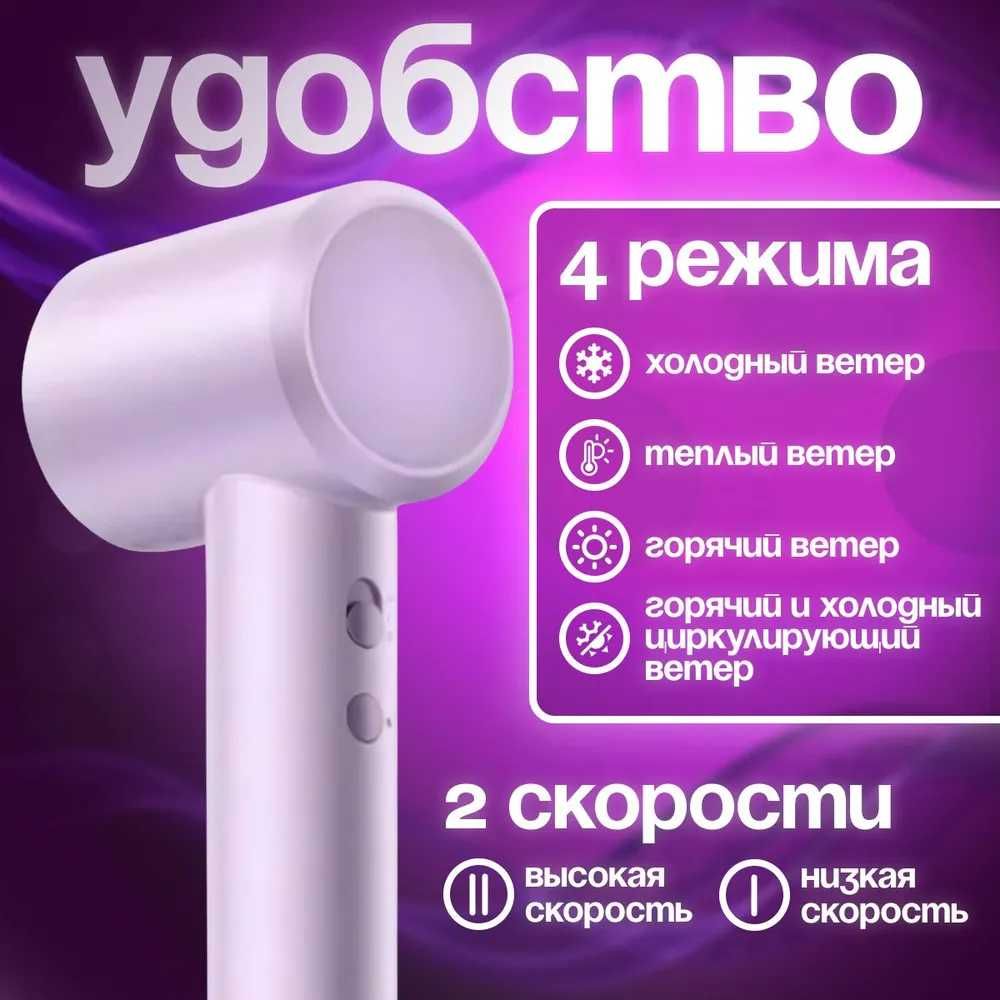 Фен для волос профессиональный Xiaomi Mijia H501 Лавандовый