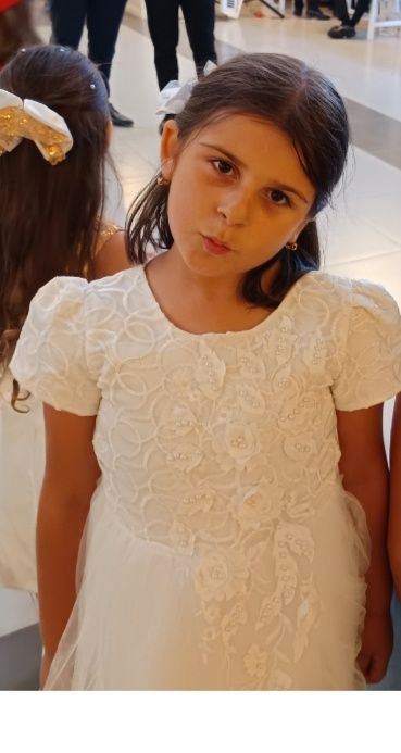 Rochie alba 11-12 ani