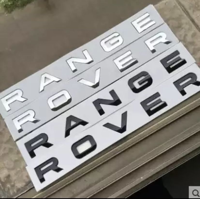 Litere, scris, emblema Range Rover