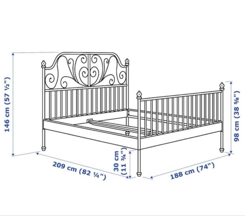 Cadru metalic pat MARE 180cm foarte solid