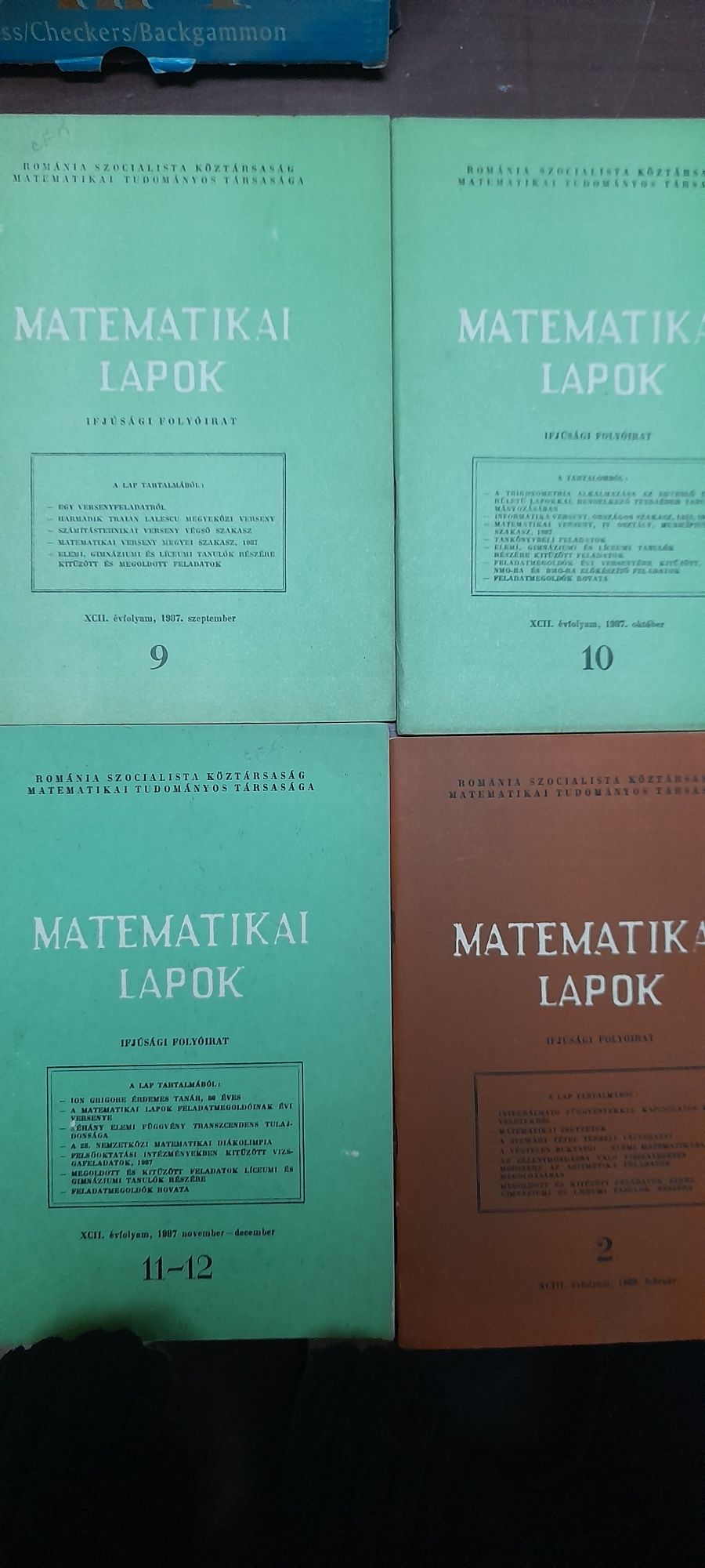 4 Gazete de matematică în limba maghiară