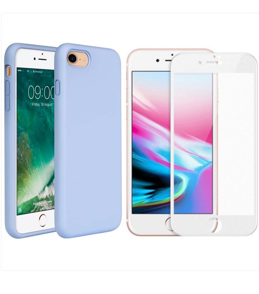 Iphone 7/8 Plus SE 16E Husa Catifea Infinity Touch + Folie Sticla 99H