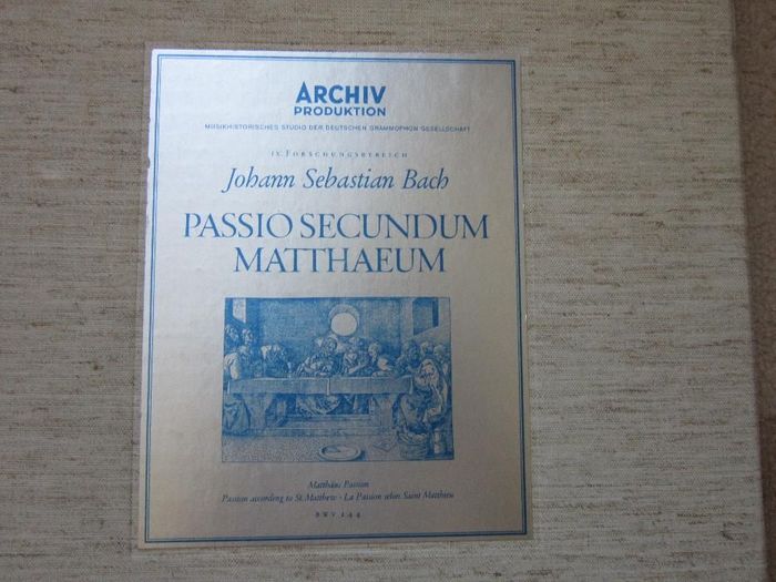 vinil Bach -Patimile după Matei-Germany 1956 +cadou"Lukas Passion"
