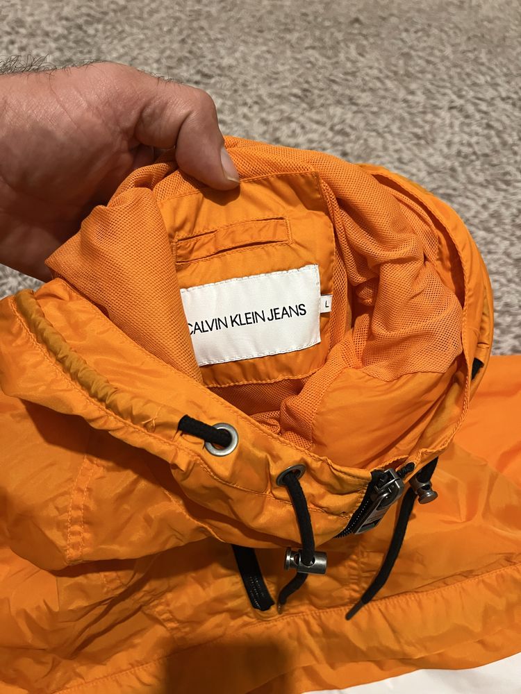 Calvin Klein Jeans Orange Logo Popover-мъжко яке