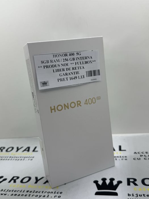Amanet ROYAL : Honor 400 5G / 8 GB RAM 256 GB / Produs NOU / Garantie