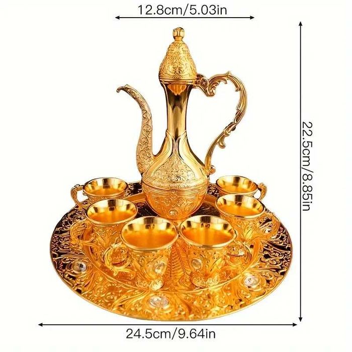 Златен комплект за чай и кафе