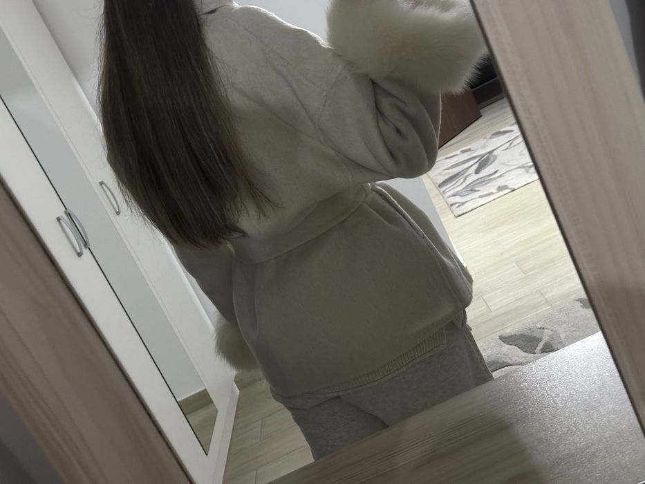 Scurta de lana ivory