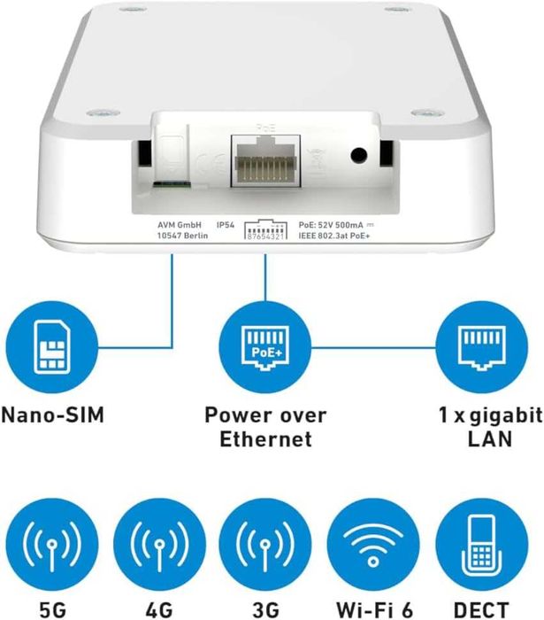 Router 5G AVM FRITZ Box 6860, alb, 1 port Ethernet 4 antene