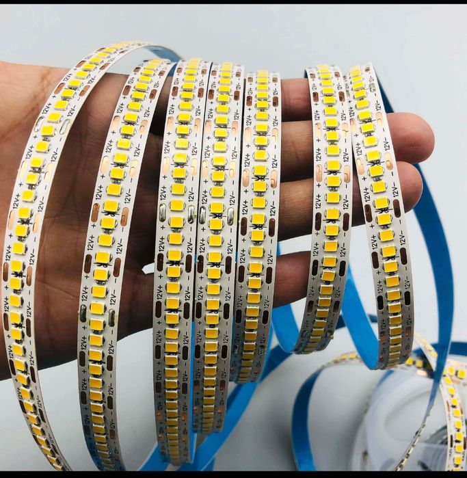 5 metrlik oq LED lenta (SMD2835, 240 LED/m, 12V, IP20)