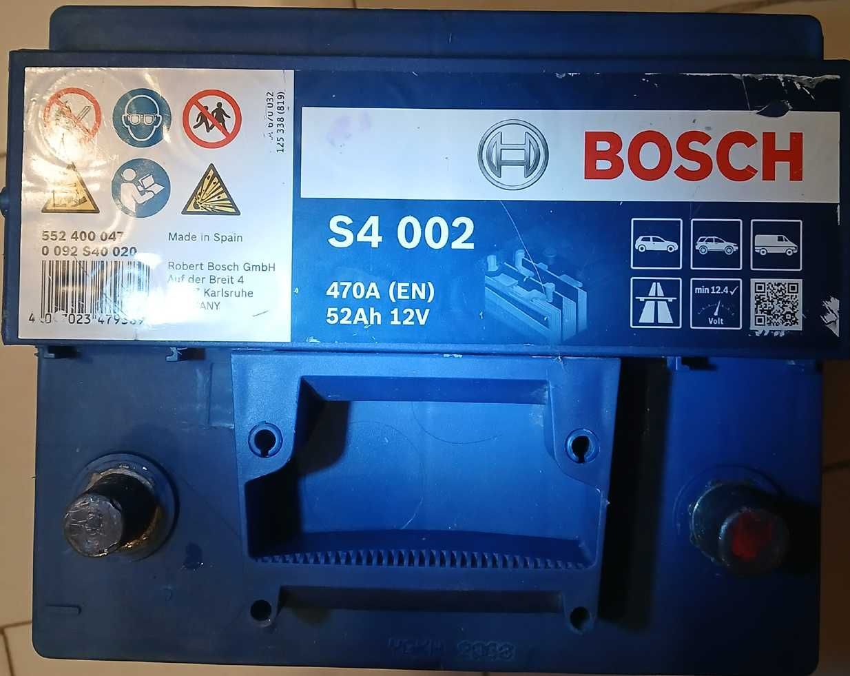BOSCH 52ah 470A - акумулатор.