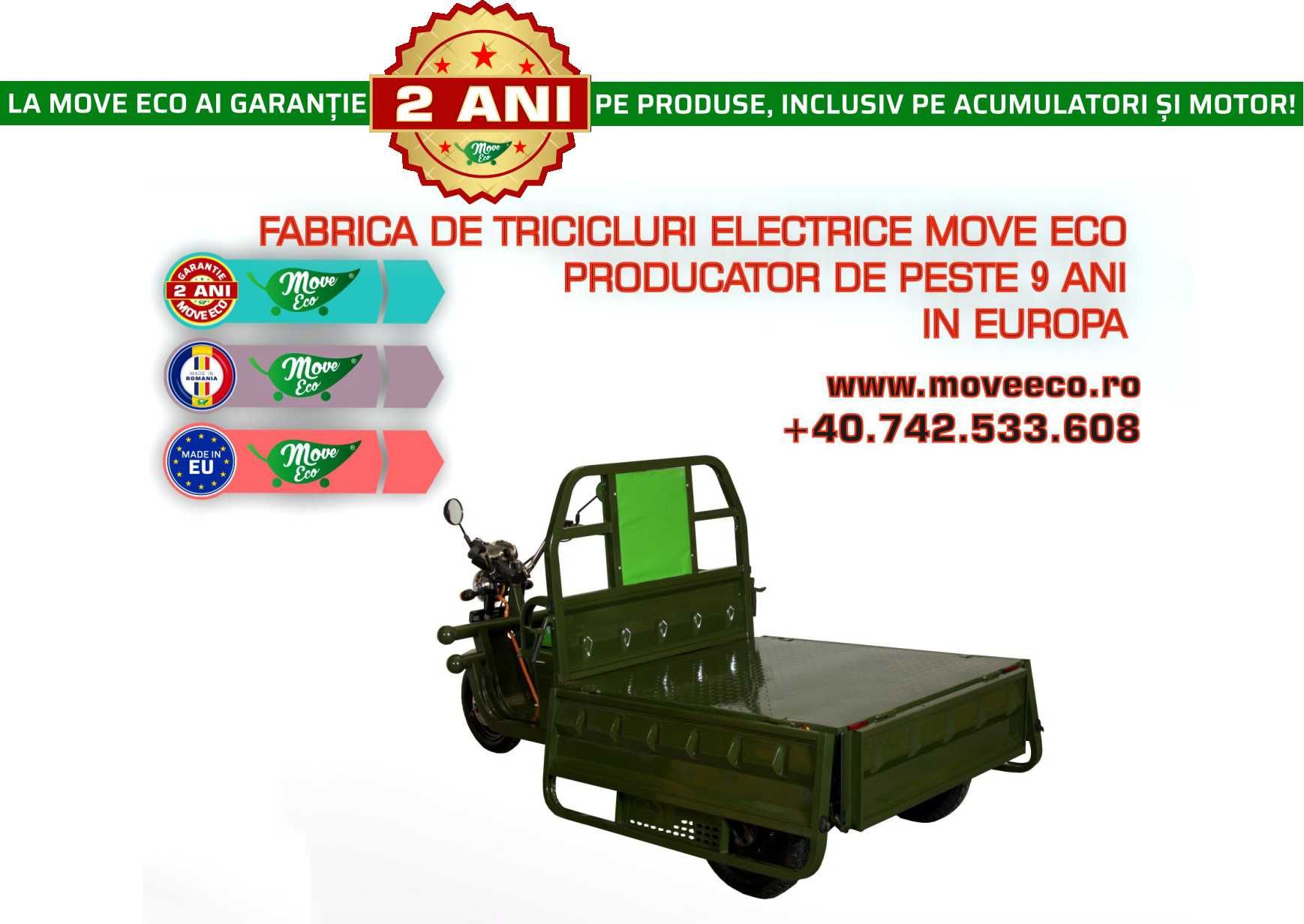 Noul Triciclu electric Cargo 500 EEC MD 2022 cu RAR si COC MoveEco