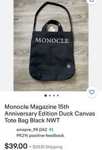 Geanta Monocle Magazine, ediția a 15-a aniversare Duck Canvas Tote Gea