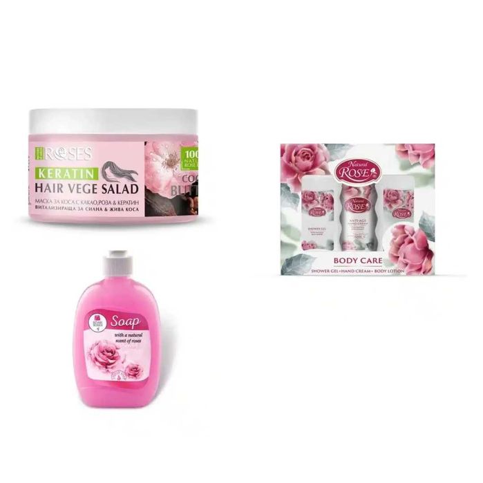Set Cadou cosmetice trandafir (Rose of Bulgaria) - sapun+parfum
