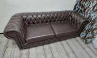 В идеальном сост.  диван, обивка экокожа, коричневый .