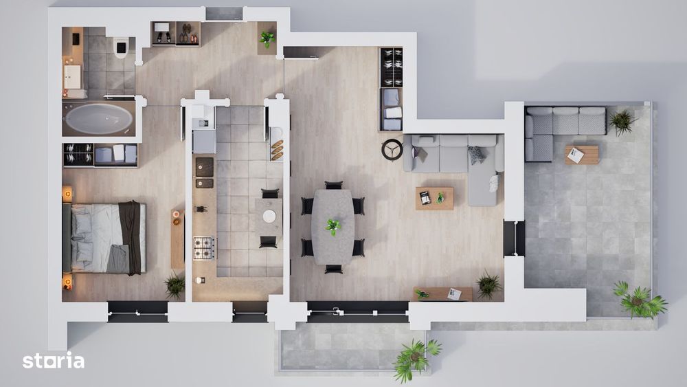 Apartament spatios 2 camere cu parc și spații verzi
