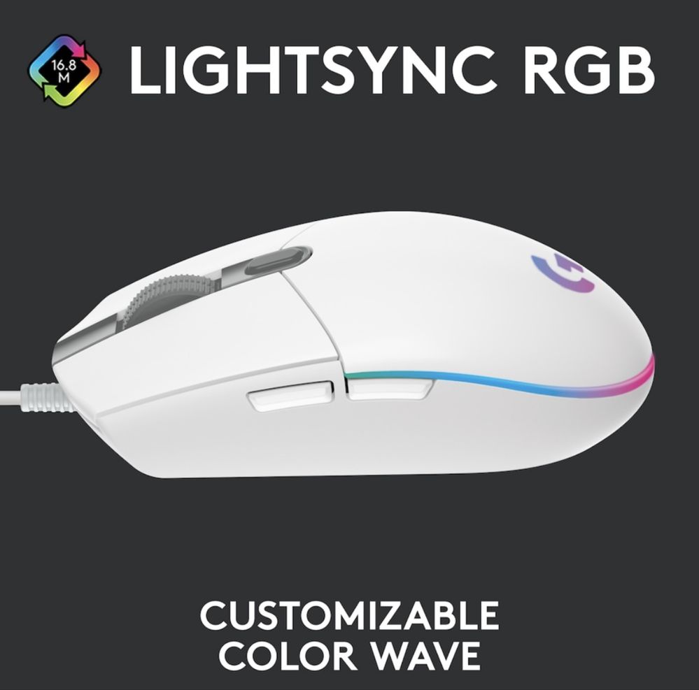 Mouse Logitech G102 Lightsync Alb