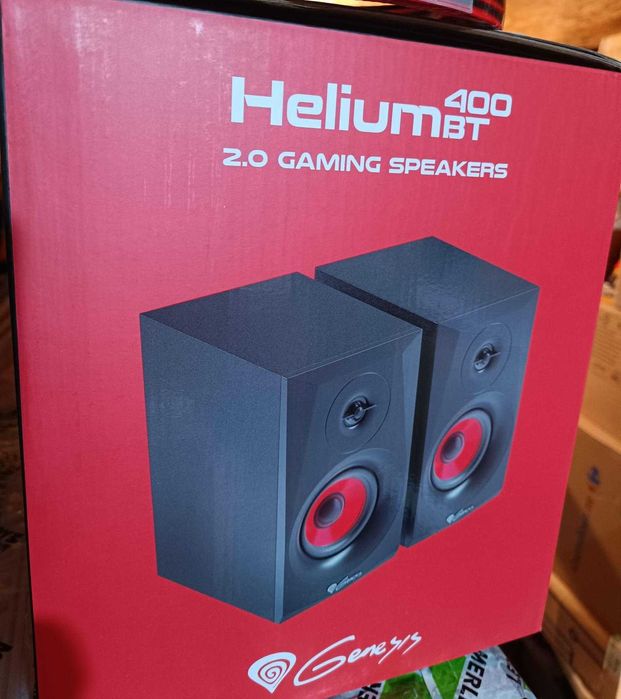 Boxe 2.0 Genesis Helium 400BT noi, in cutie