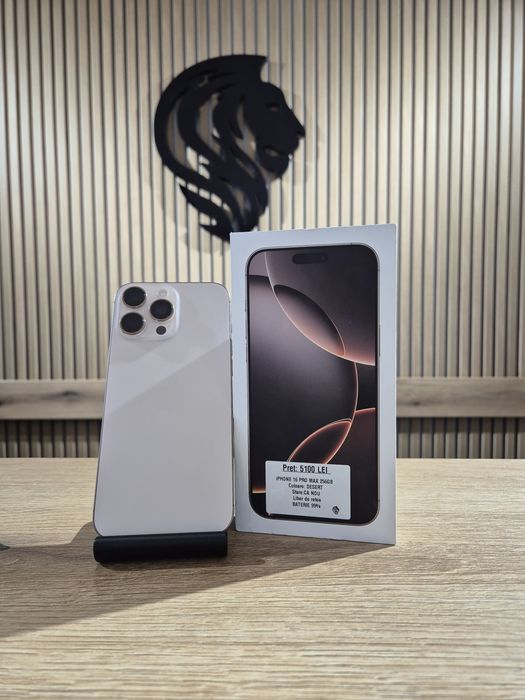 iPhone 16 Pro Max 256gb Desert Neverlocked Bat 99%/Fact+Garantie
