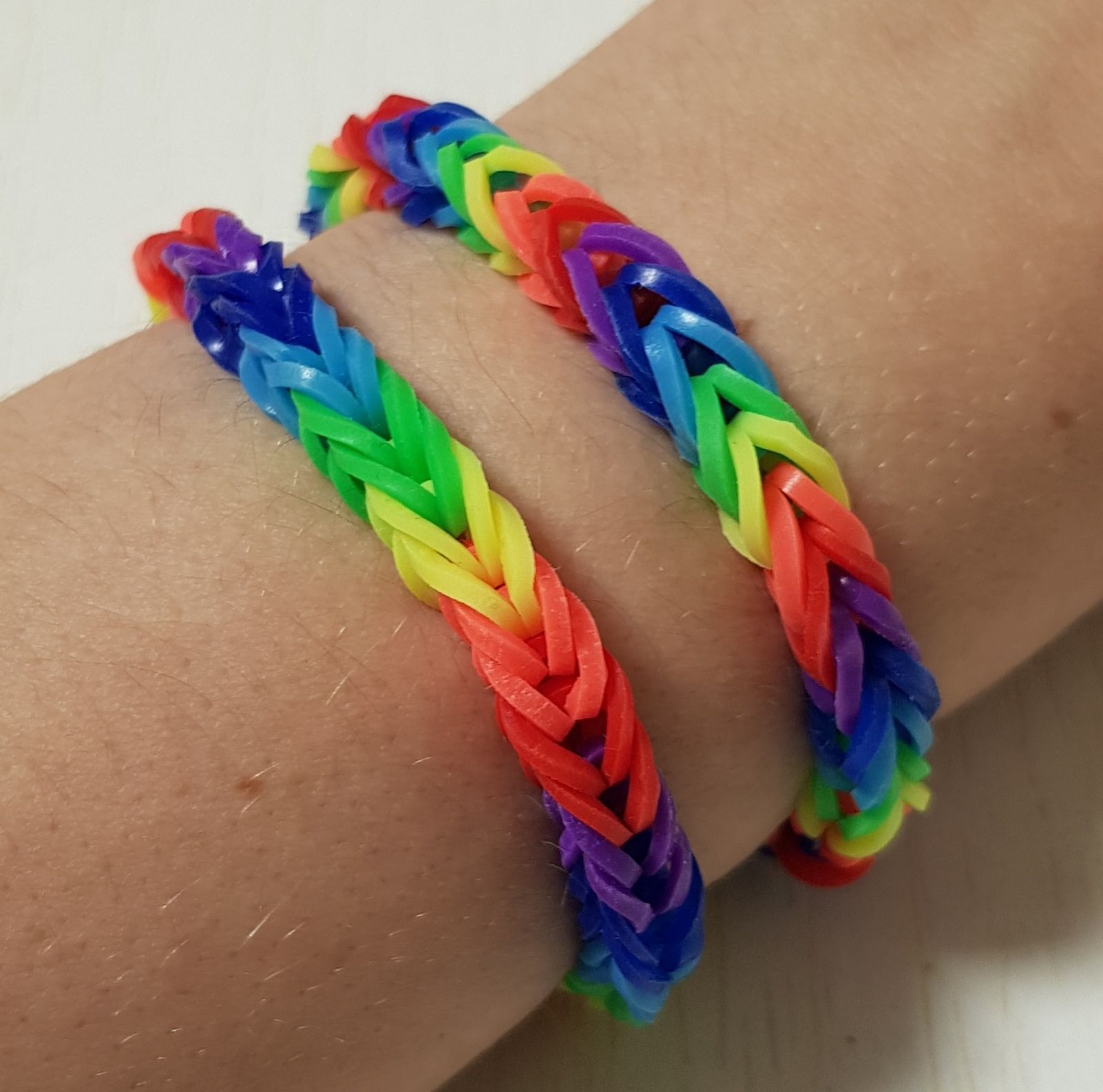 Brățări elastice curcubeu/ rainbow, tricolor, mărțișor