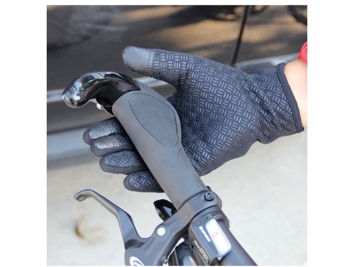 Ръкавици за колело с дълги пръсти термо
