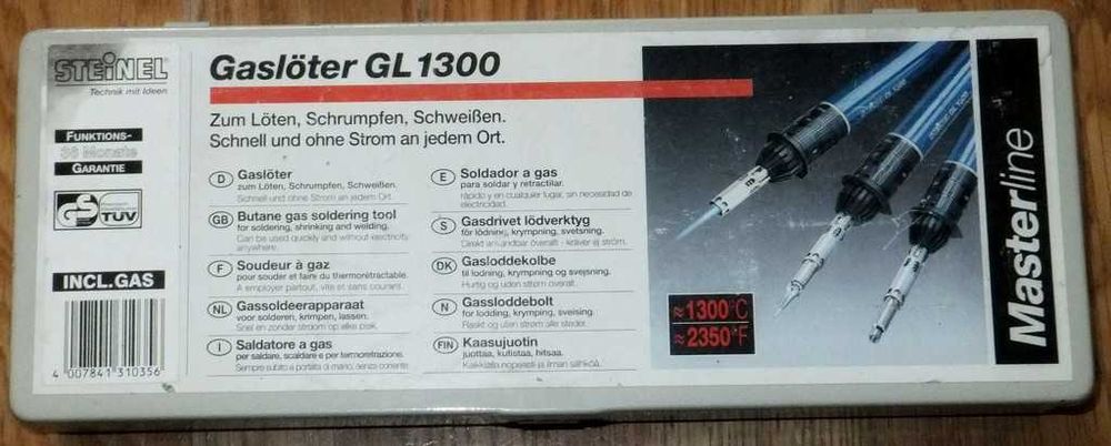 профессиональный газовый паяльник Steinel GL 1300  в коробке