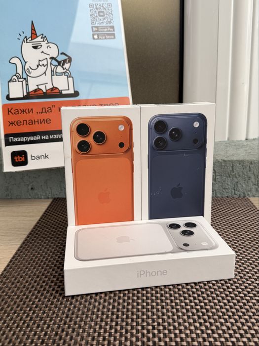 НОВИ! *ЛИЗИНГ* iPhone 17 Pro Max 256Gb Cosmic Orange Silver Deep Blue