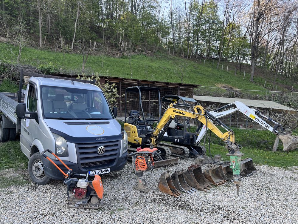 Închiriez excavator mai compactor și placă compactoare