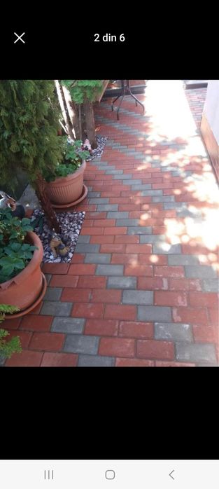 Montaj pavaje borduri rigole piatra travertin gazon județul Iași