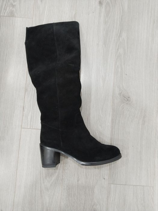 Сапоги зимние замшевые