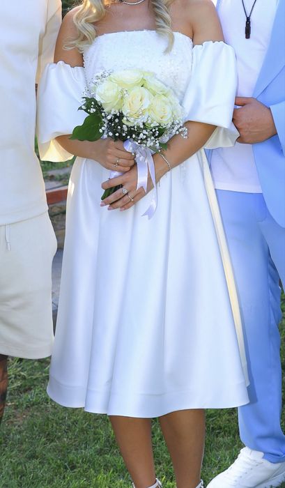 Rochie cununie civila cu corset reglabil in stare perfecta