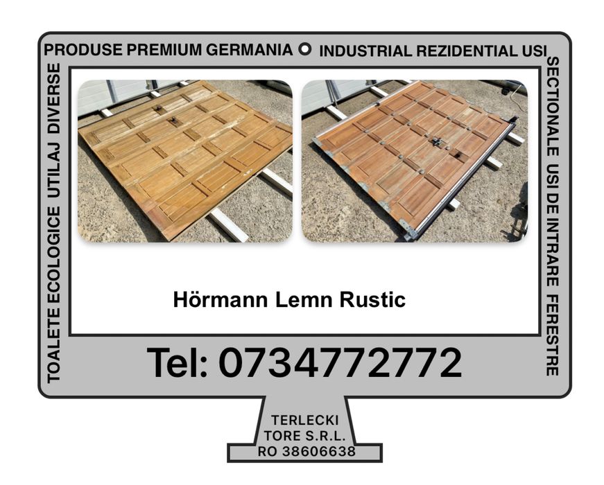 USA SECTIONALA LEMN poarta garaj rustic traditional  H 220 x L 250