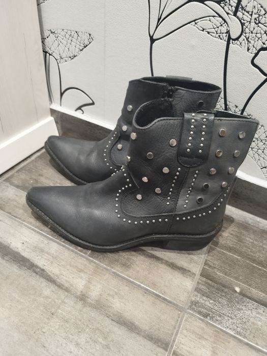 Каубойски боти - естествена кожа, марка Quazi.