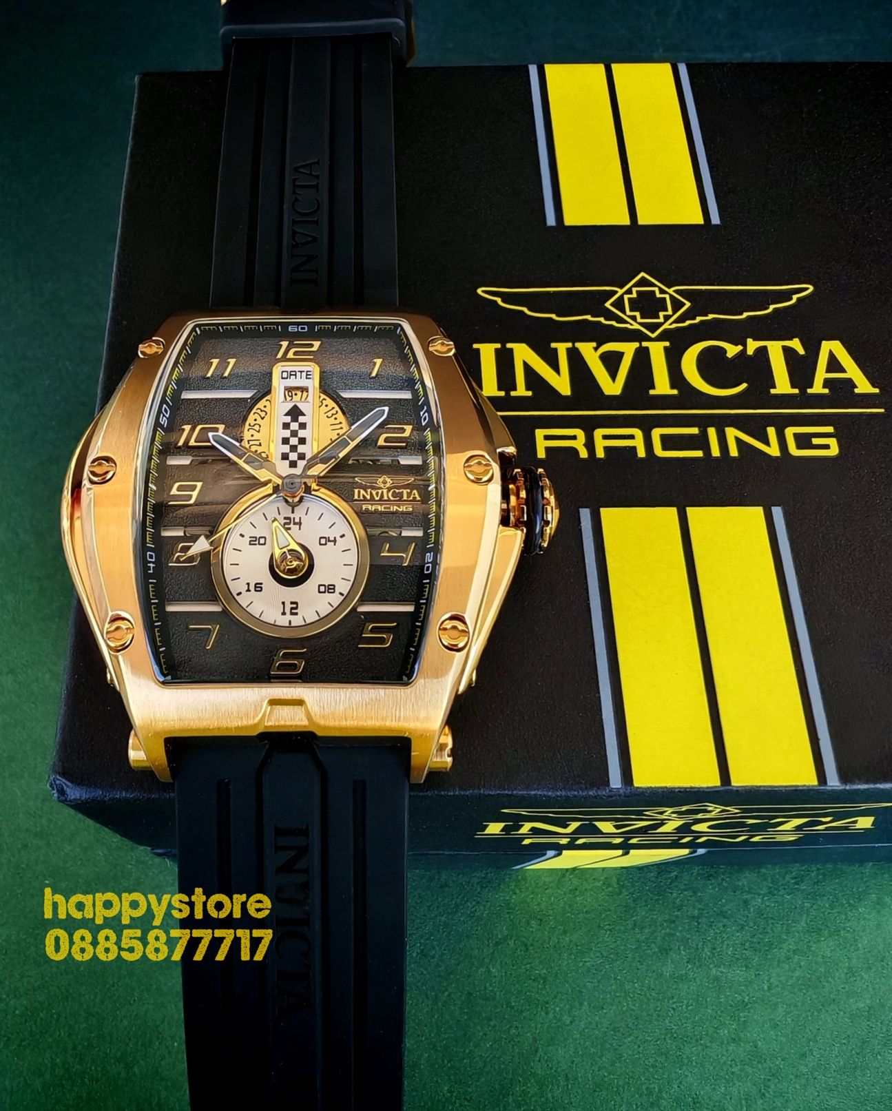 INVICTA Racing Monza Gold Steel 57 mm, Инвикта нов ръчен часовник