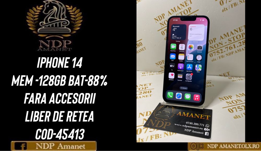 NDP Amanet Braila Iphone 14 128gb (45413)