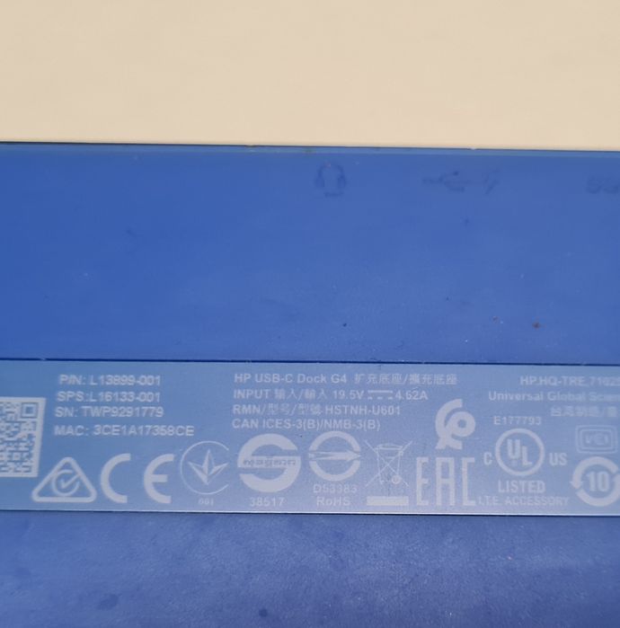 Docking station HP Usb C dock G4