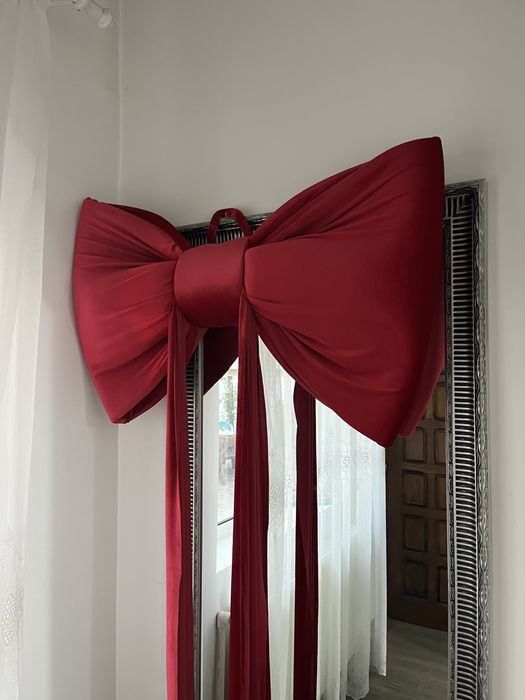 2*Funda din catifea roșie gigant