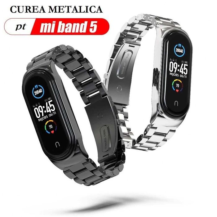 Curea metalica bratara fitness Xiaomi Mi Band 5 / Xiaomi Mi Band 6