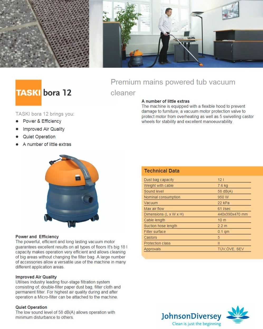 Aspirator profesional Taski Bora12 (fara accesorii)