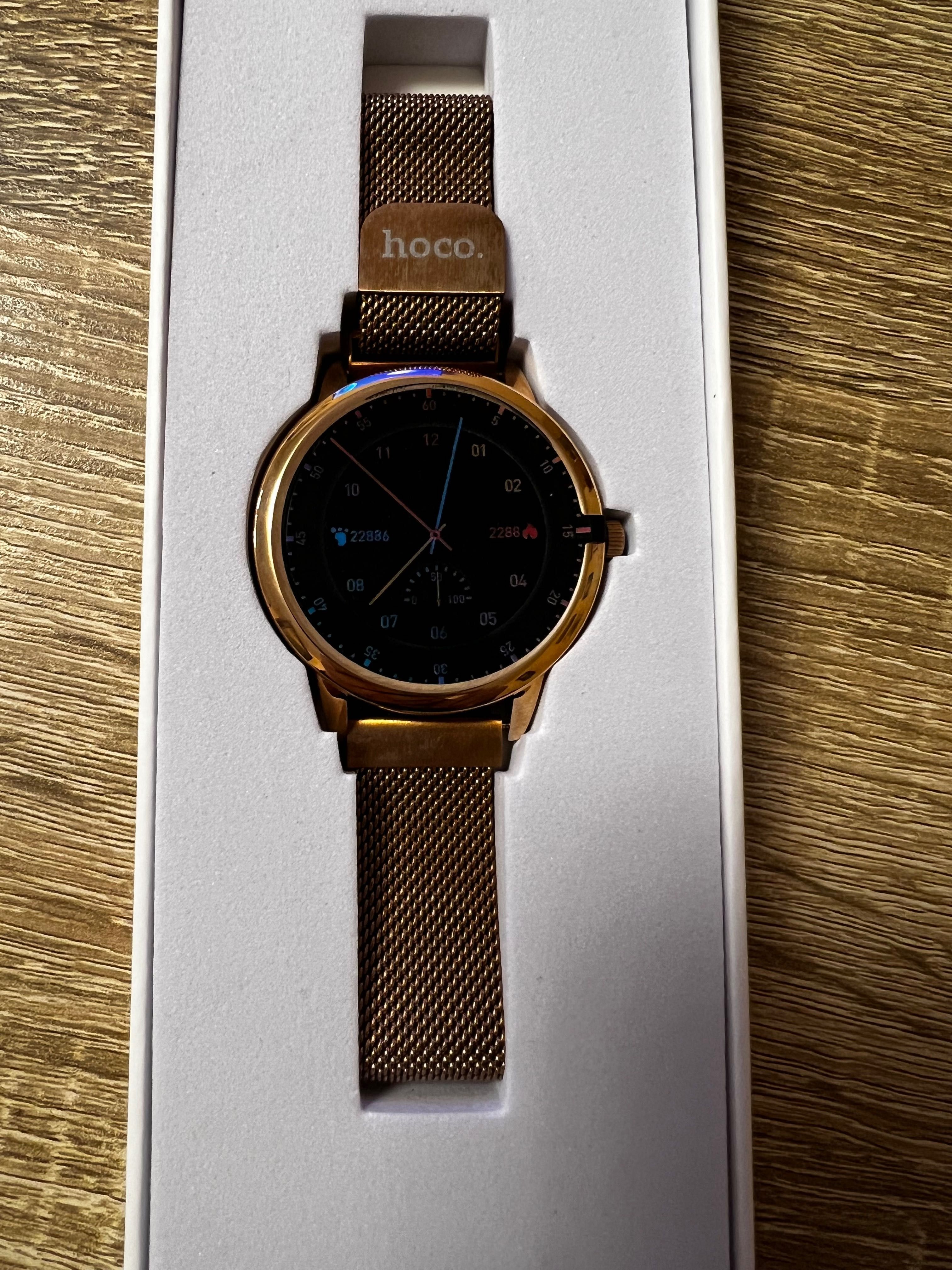 Ceas/smartwatch dama HOCO Y8 Rose gold