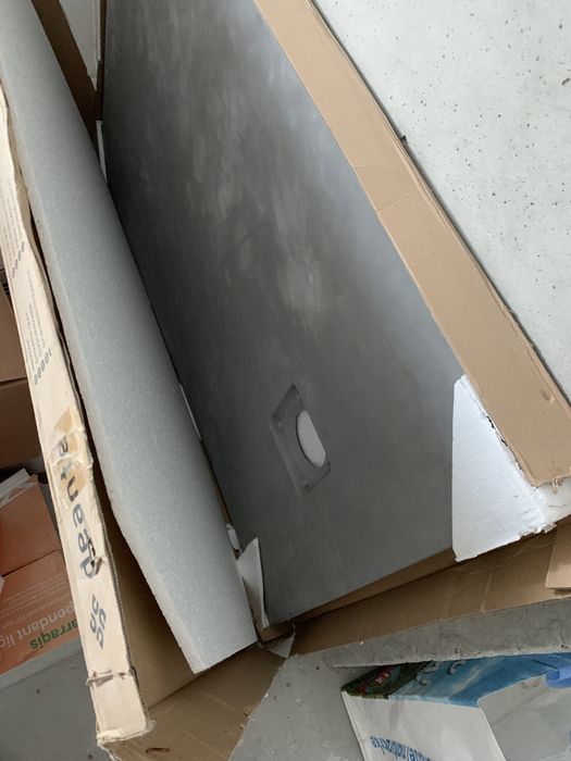 Cadita dus dreptunghiulara compozit Deante Correo 120x80 cm, gri