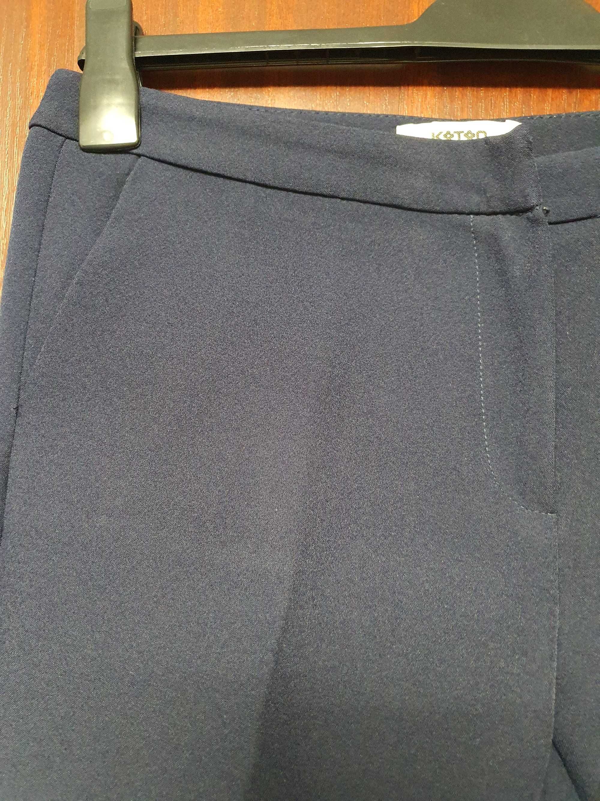 Pantaloni eleganti bleumarin Koton dama, 40